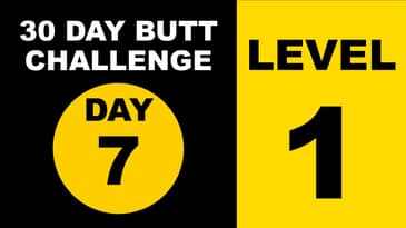 30 DAY BUTT challenge Day 7️⃣  - Level 1 🟡  4 min booty workout #p4p
