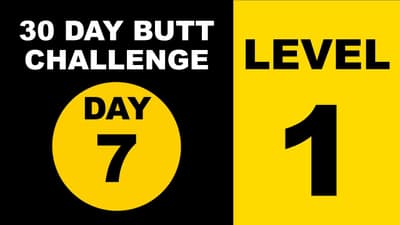 30 DAY BUTT challenge Day 7️⃣  - Level 1 🟡  4 min booty workout #p4p
