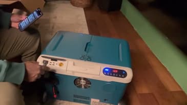 "Chill & Thrill: AOBOSI 12V Portable Car Fridge Overview with a Built-in Bass Speaker! 🚗❄️🔊"