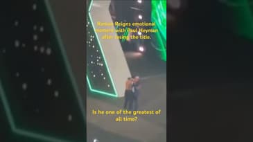 Roman Reigns emotional moment with Paul Heyman after losing the title at #wrestlemania #wwe