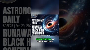Runaway Supermassive Black Hole Found With 200,000 Light Year Tail! #shorts