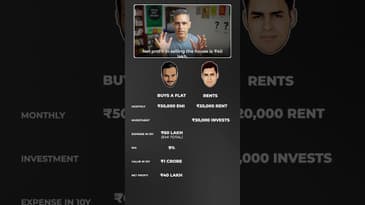 Buy vs Rent - who wins in 10 years? | Ankur Warikoo #shorts