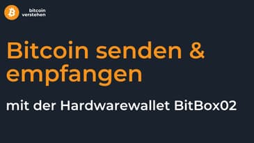 Bitcoin senden & empfangen mit der Hardwarewallet BitBox02