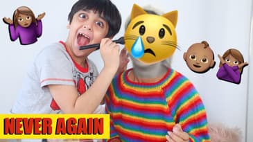 My 7 Year Old Nephew Does My Makeup (or whatever we can call this) | Aanam C