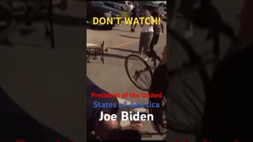 President Joe Biden wrecks his bike
