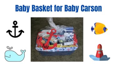 Nautical-Themed Baby Basket for Baby Carson