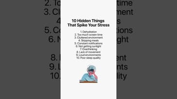 10 hidden things that spike your stress #stress #longevity #healthyaging