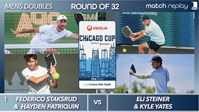 Federico Staksrud & Hayden Patriquin vs Eli Steiner & Kyle Yates at the PPA Veolia Chicago Cup