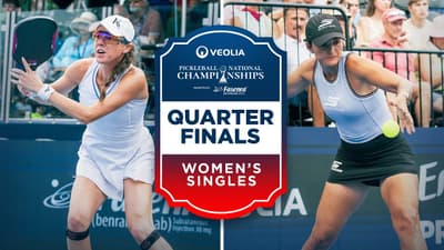 Kaitlyn Christian v Catherine Parenteau at the Veolia Atlanta Pickleball Championships
