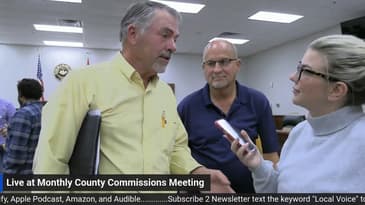 Live at the Monthly County Commissions Meeting