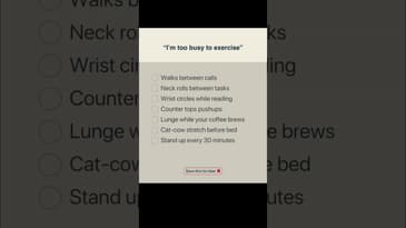 “I’m too busy to exercise” #longevity #exercise #health