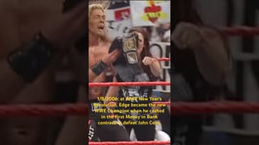 1/8/2006 Edge cashed in the first ever MITB contract and defeated John Cena for the WWE Championship