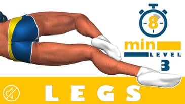 Allenamento Gambe in 8 minuti - Livello 3 - No Music