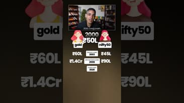 Gold vs Nifty50 ke Units - Aaj VALUE kitni hain?! | Ankur Warikoo #shorts