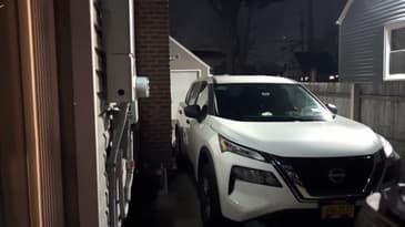 Olafus 80W Outdoor Motion Sensor LED Security Light in action