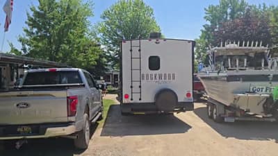 Hot day around the campgrounds checking out the RV. 