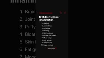 10 hidden signs of inflammation #longevity #health #inflamation