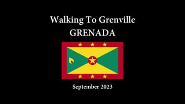 Action Camera Walk To Grenville, Grenada, West Indies. In 4K.