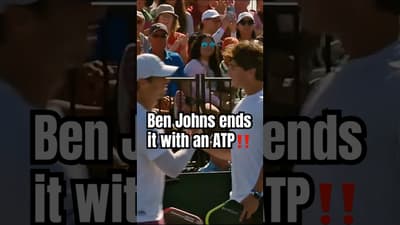 Ben ends it with an ATP‼️ @BenJohns_pb & Gabe Tardio are Men’s Doubles Chams here in Cape Coral! 🏆