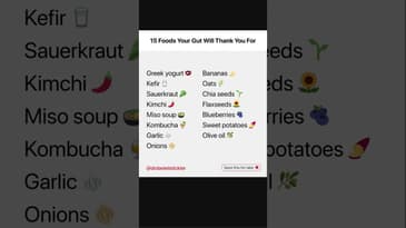 15 Foods Your Gut Will Thank You For #guthealth #healthyfood #longevity