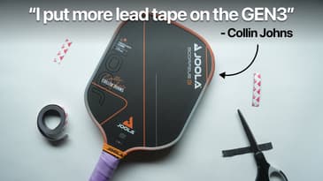 Collin Johns Lead Tape Setup On GEN3 JOOLA Scorpeus Pickleball Paddle