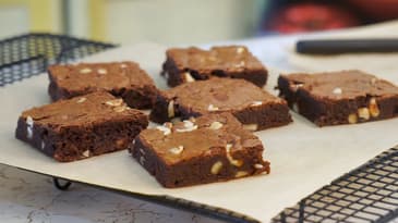 Ghirardelli Chocolate and Oregon Hazelnut Brownies | TasteOfAmerica