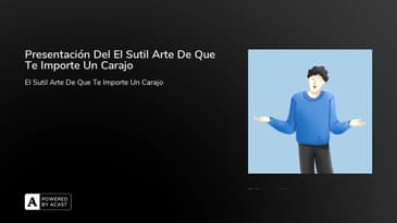 Presentación Del El Sutil Arte De Que Te Importe Un Carajo