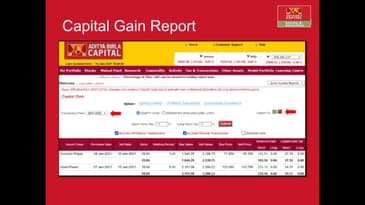How to Generate Short Term Capital Gain report for Taxation