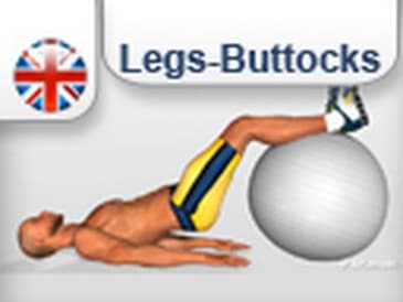 Bridging with swiss ball (women workout Slim Hips)