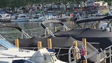 Hot and windy day at Caseville Michigan 