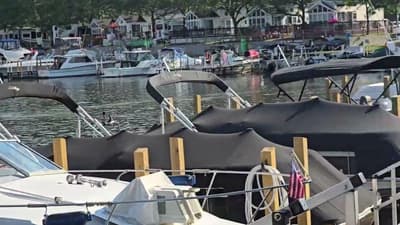 Hot and windy day at Caseville Michigan 