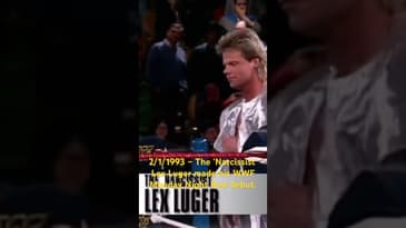2/1/1993 The Narcissist Lex Luger made his WWF Monday Night Raw debut #wwe #wrestling #prowrestling