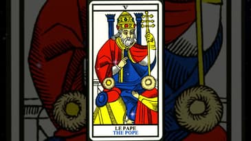 V. The Pope (Hierophant) Card (Marseille Tarot)
