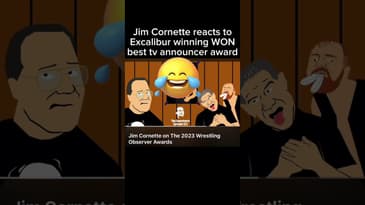 jim cornette reacts to excalibur winning won best television announcer award #wwe #aew #wrestling