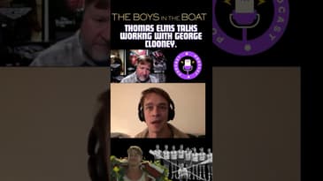 Thomas Elms talks working with George Clooney  #theboysintheboat #georgeclooney #fyp #shorts #tbt