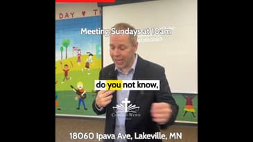 Jesus Cleanses the Temple -- We Are the Temple of God