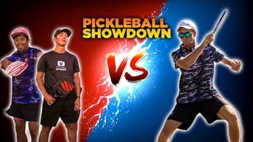 Pro Pickleball Player vs Two Amateurs