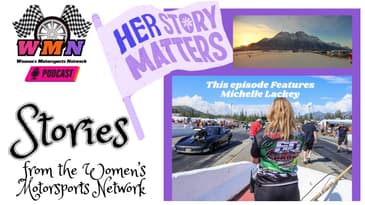 Guest Michelle Lackey, Lady Track Boss at Alaska Raceway Park with host Melinda Russell.