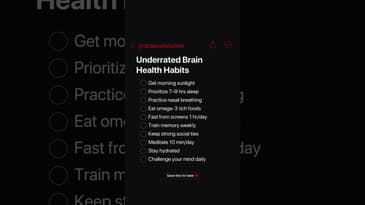 Underrated Brain Health Habits #habitbuilding #longevity #health