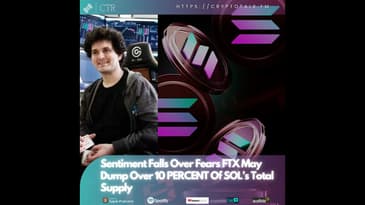 #FTX Holds Over 10 PERCENT Of #Solana’s Total Supply; Sentiment Falls Over Fears Of Dump (OOC)