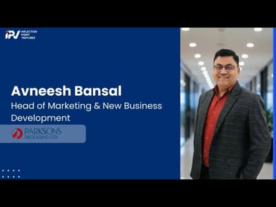 Avneesh Bansal | Head of Marketing & New Business Development | Journey with IPV