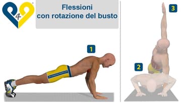 Flessioni con rotazione