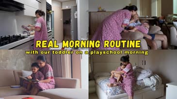 My HONEST Morning Routine With a Toddler | Aanam C #MomLifeWithAC