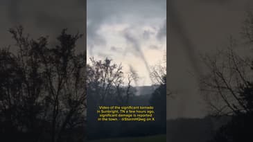 Video of the significant tornado in Sunbright, TN a few hours ago, #tornado #severeweather