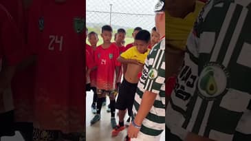 Trying it on! $1200 Donation From The Hill Tribes Kids! Globe Aware Thailand