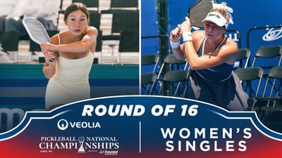 Kiora Kunimoto v Sofia Sewing at the Veolia Atlanta Pickleball Championships