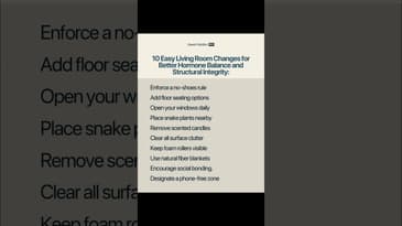 10 Easy Living Room Changes for Better Hormone Balance and Structural Integrity #longevity