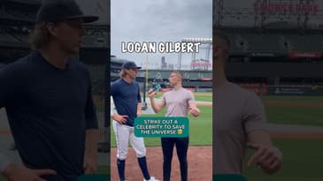 MLB Pitcher GUARANTEES A Strikeout Against This Celebrity 🤯 #shorts #baseball #seattle #mariners