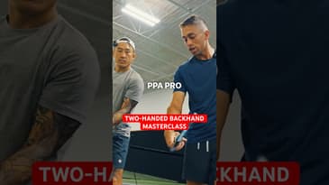 Easy unlock for the two-handed backhand #pickleball #pickleballtips