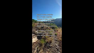 Data Analytics is a mindset.